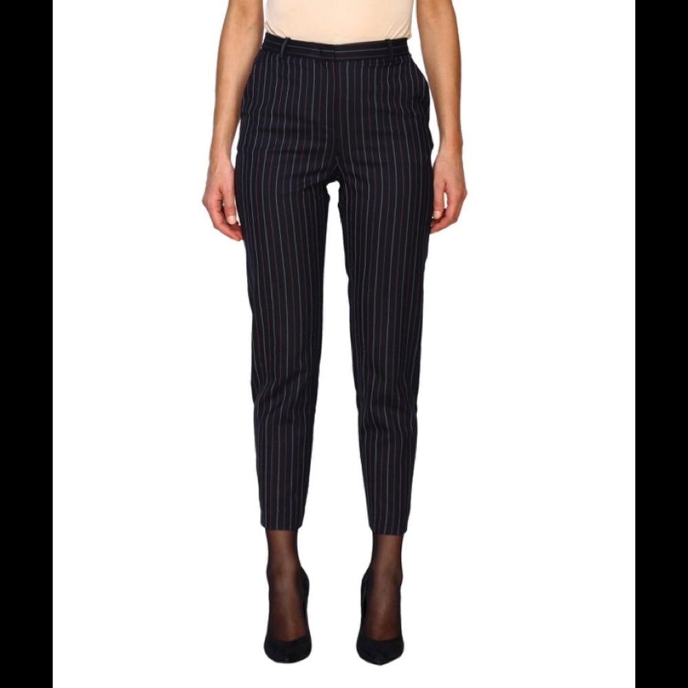 Pinko Gessato Wool Blend Pinstripe Dress Pants
